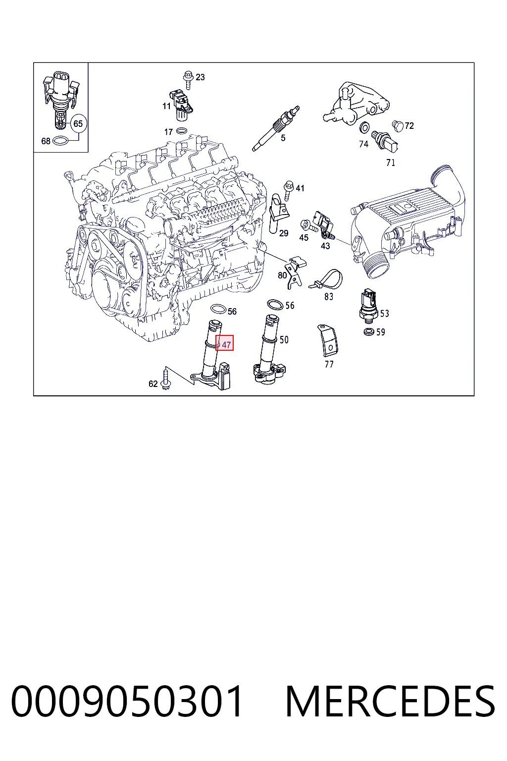 0009050301 Mercedes Sensor de pressão de óleo