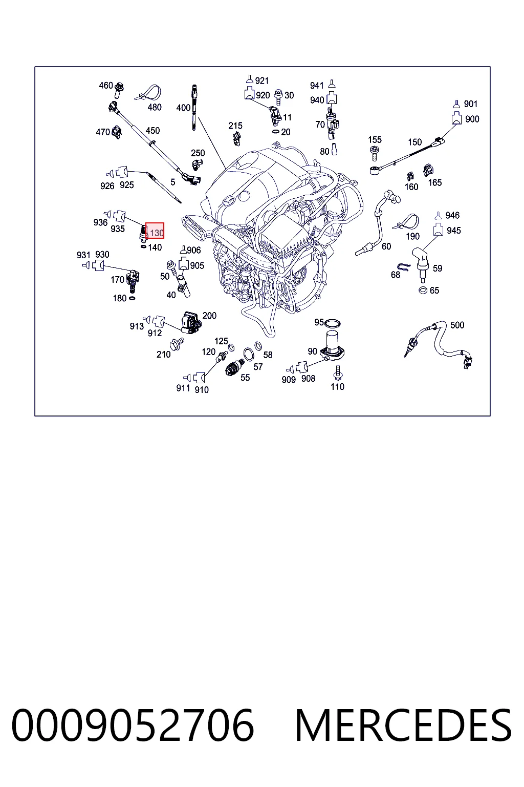0009052706 Mercedes Sensor de pressão dos gases de escape