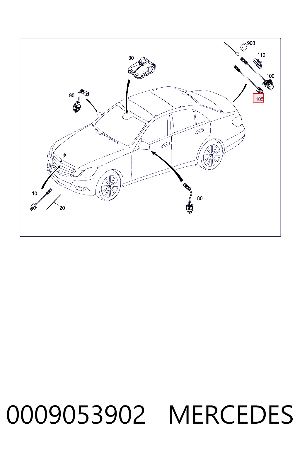 0009053902 Mercedes Câmara do sistema para asseguramento de visibilidade