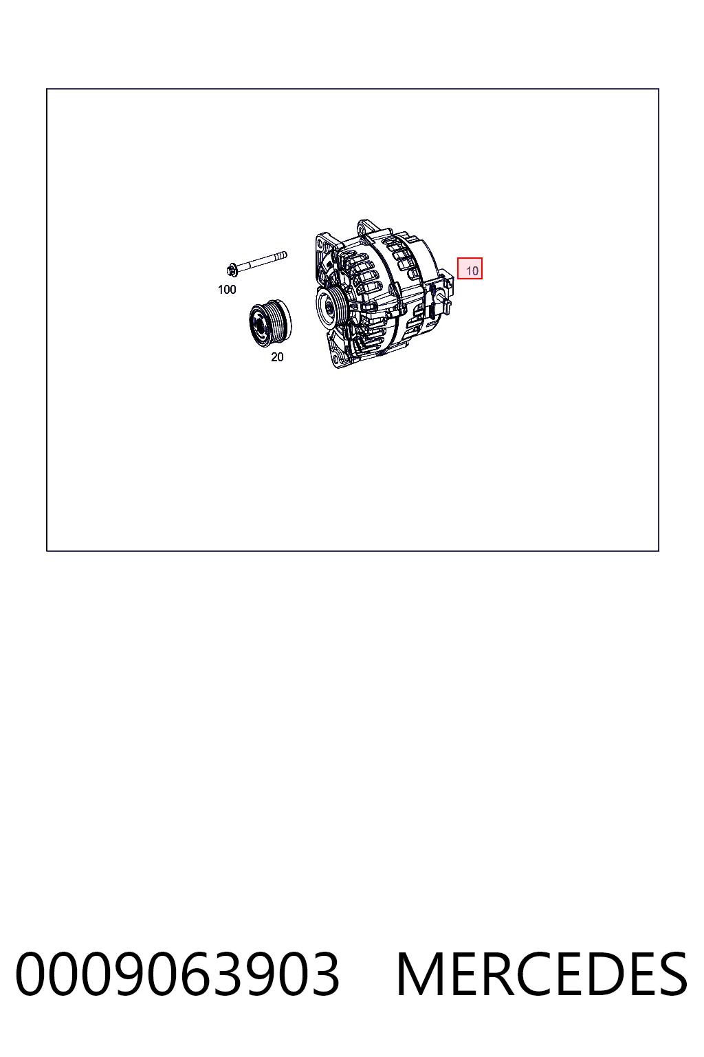 0009063903 Mercedes Gerador