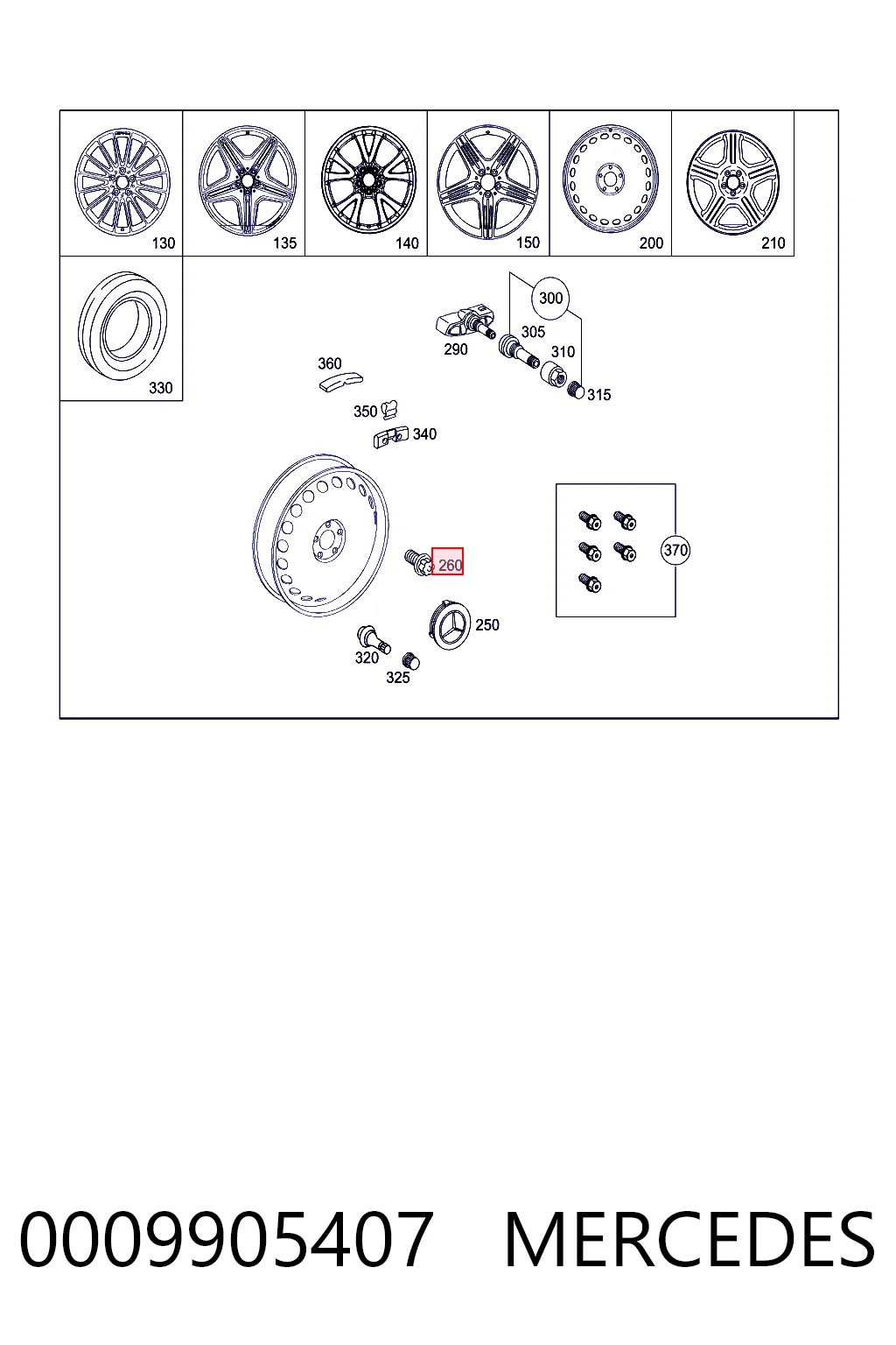Compre Parafuso de roda Mercedes E 