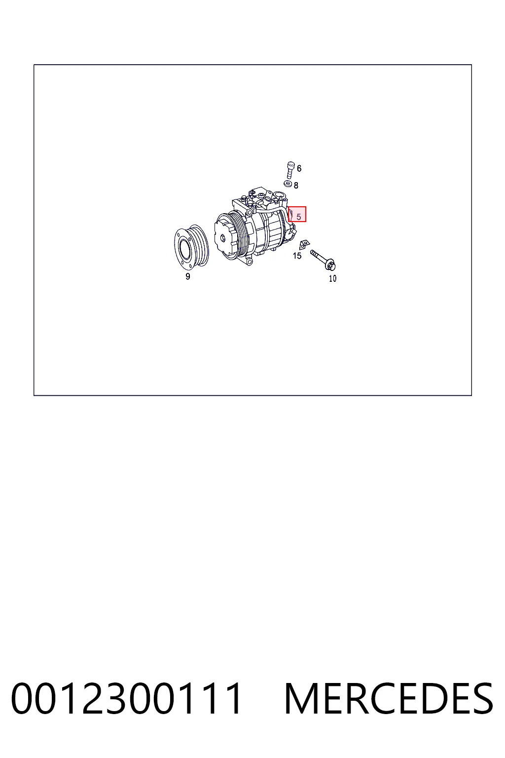 0012300111 Mercedes Compressor de aparelho de ar condicionado