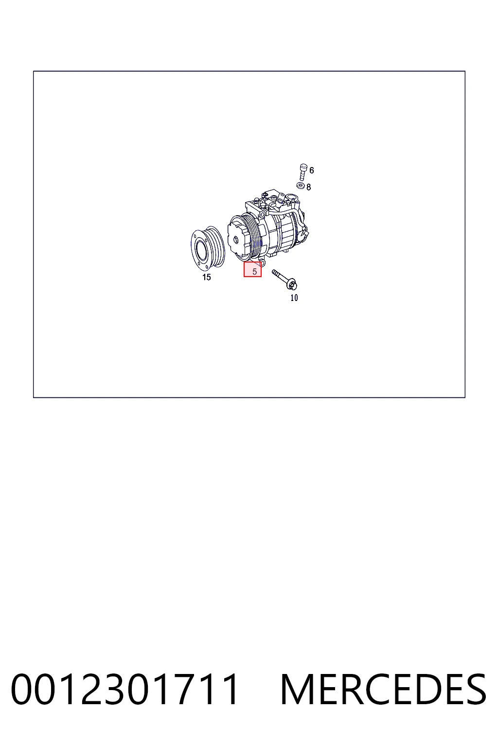0012301711 Mercedes Compressor de aparelho de ar condicionado