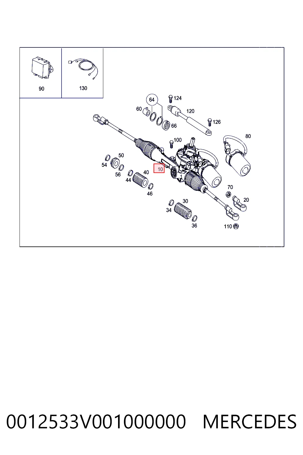 Cremalheira da direção para Smart FORTWO  450