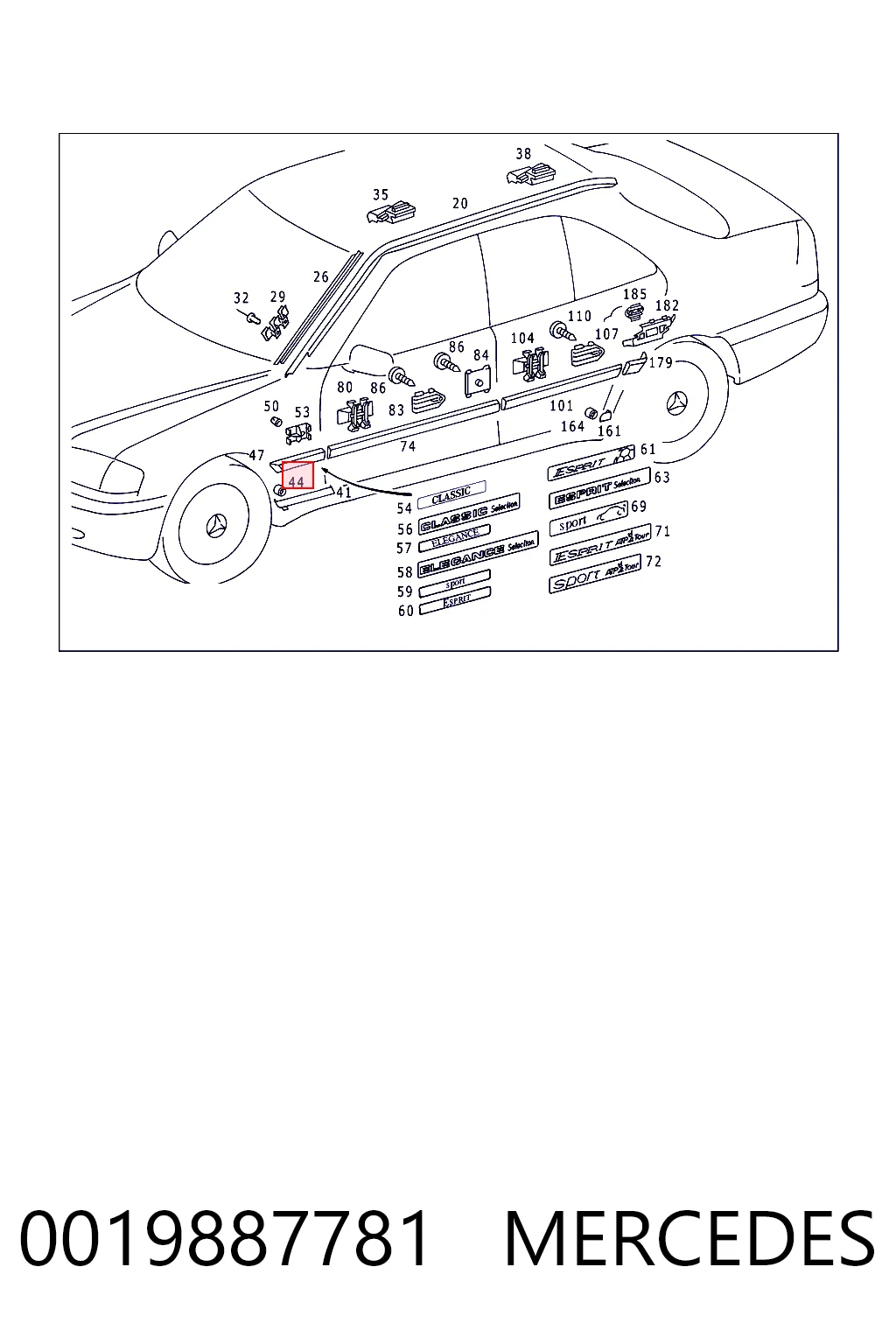0019887781 Mercedes