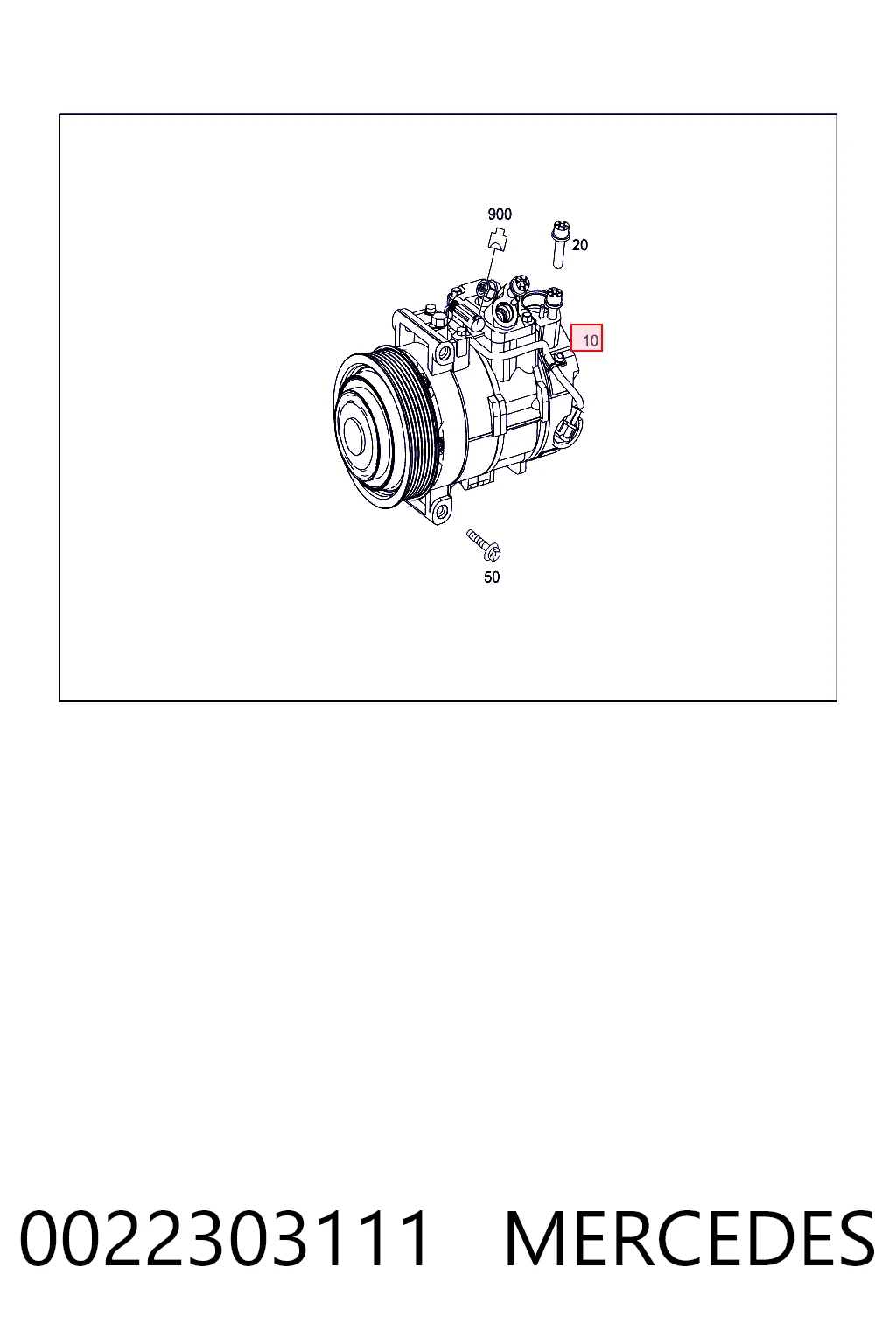 0022303111 Mercedes Compressor de aparelho de ar condicionado