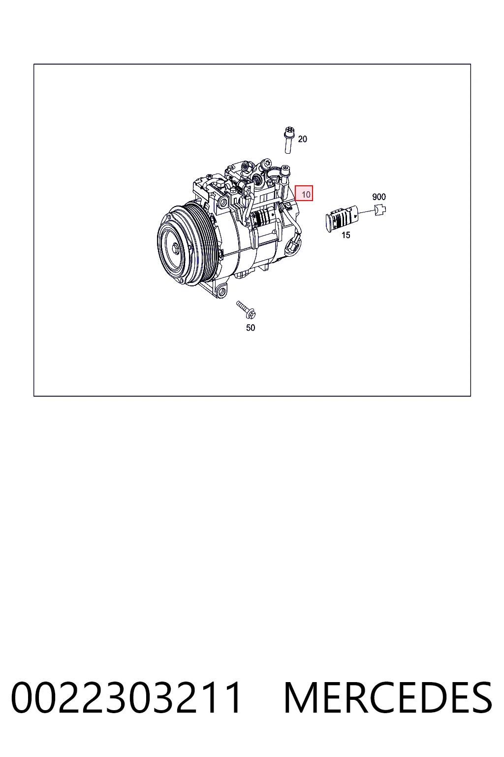 0022303211 Mercedes Compressor de aparelho de ar condicionado