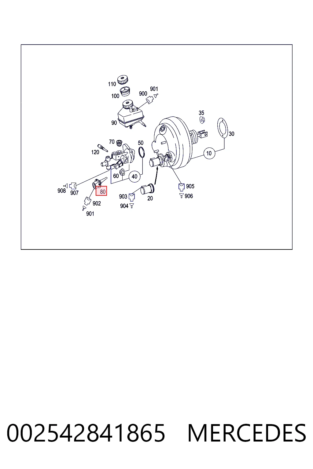 002542841865 Mercedes Sensor de pressão de fluido de freio