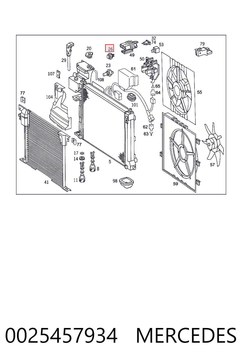Sensor de temperatura do fluido de esfriamento (de ativação de ventilador do radiador) Land Rover Discovery II LJ ,LT