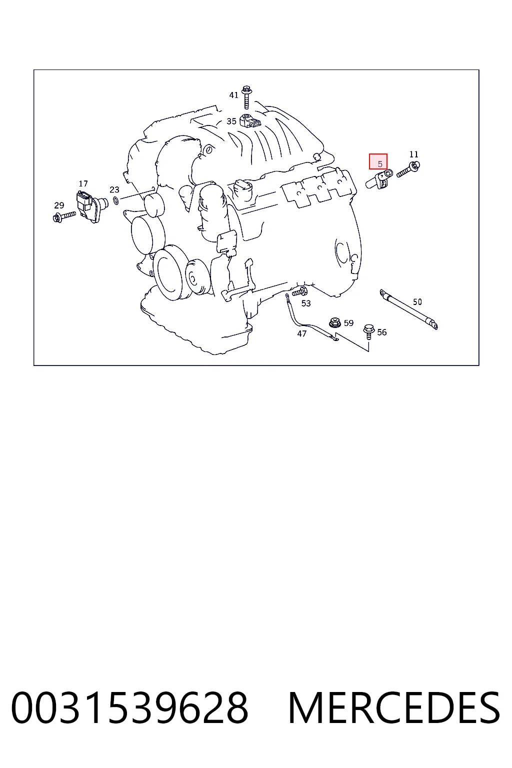 0031539628 Mercedes Sensor de posição (de revoluções) de cambota