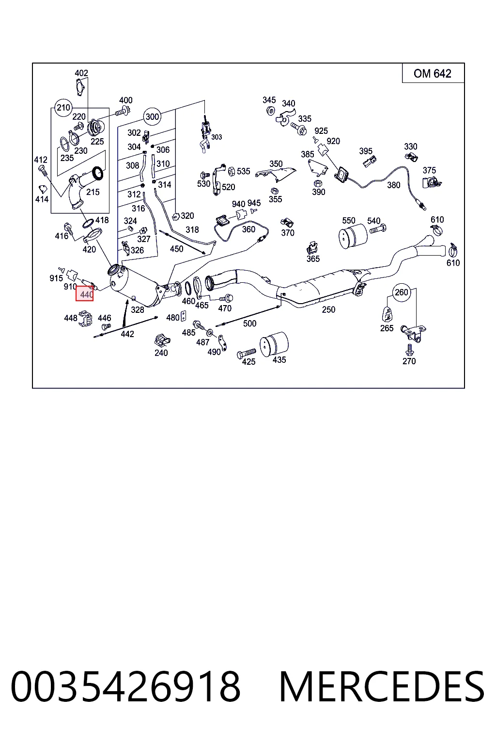 0035426918 Mercedes Sonda lambda, sensor de oxigênio até o catalisador