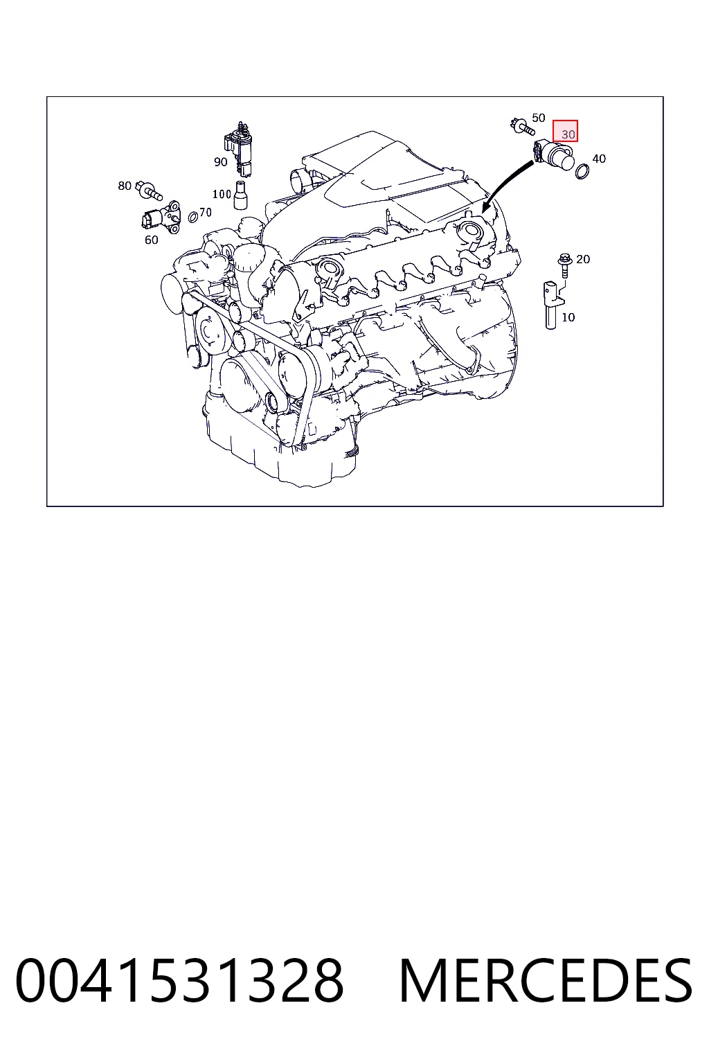 0041531328 Mercedes Sensor de posição da árvore distribuidora