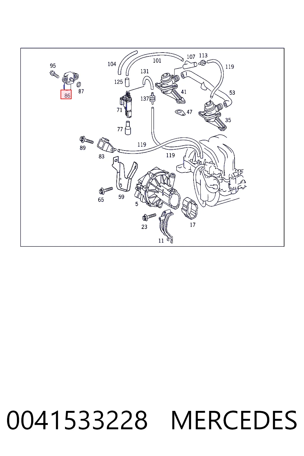 0041533228 Mercedes Sensor de pressão no coletor de admissão, MAP