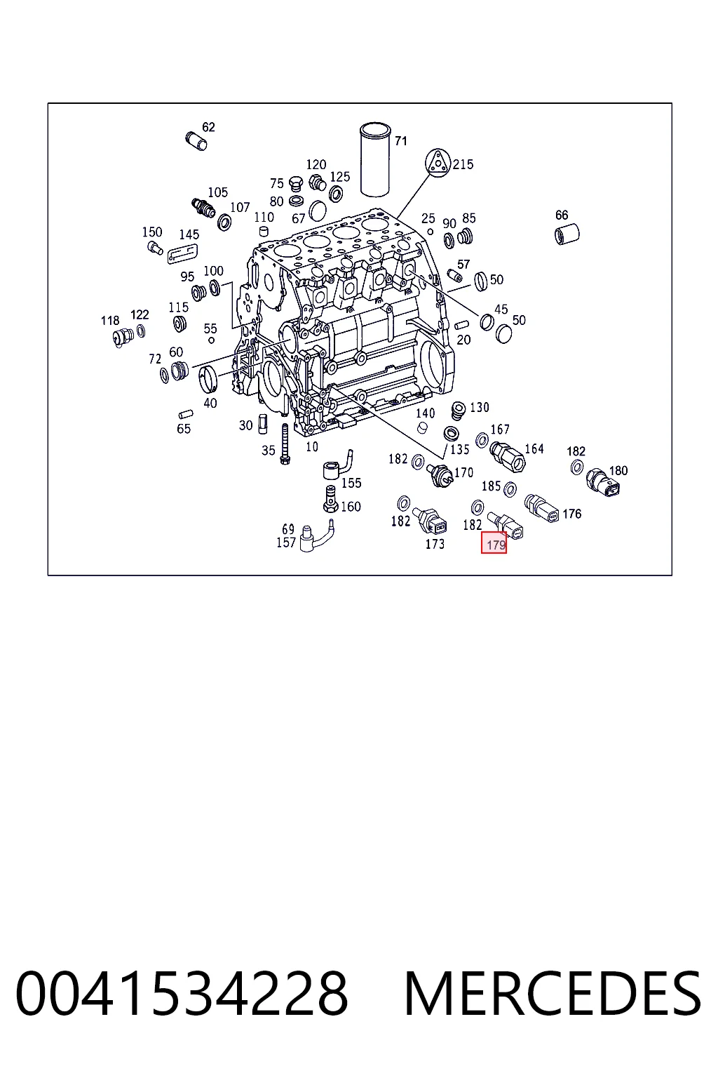 0041534228 Mercedes Sensor de temperatura de combustível