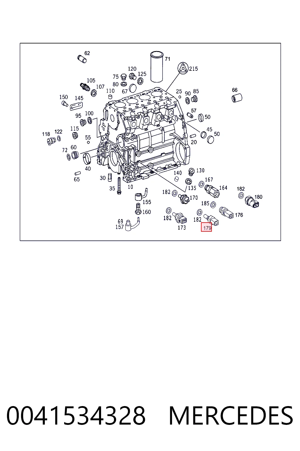 0041534328 Mercedes Sensor de temperatura de combustível