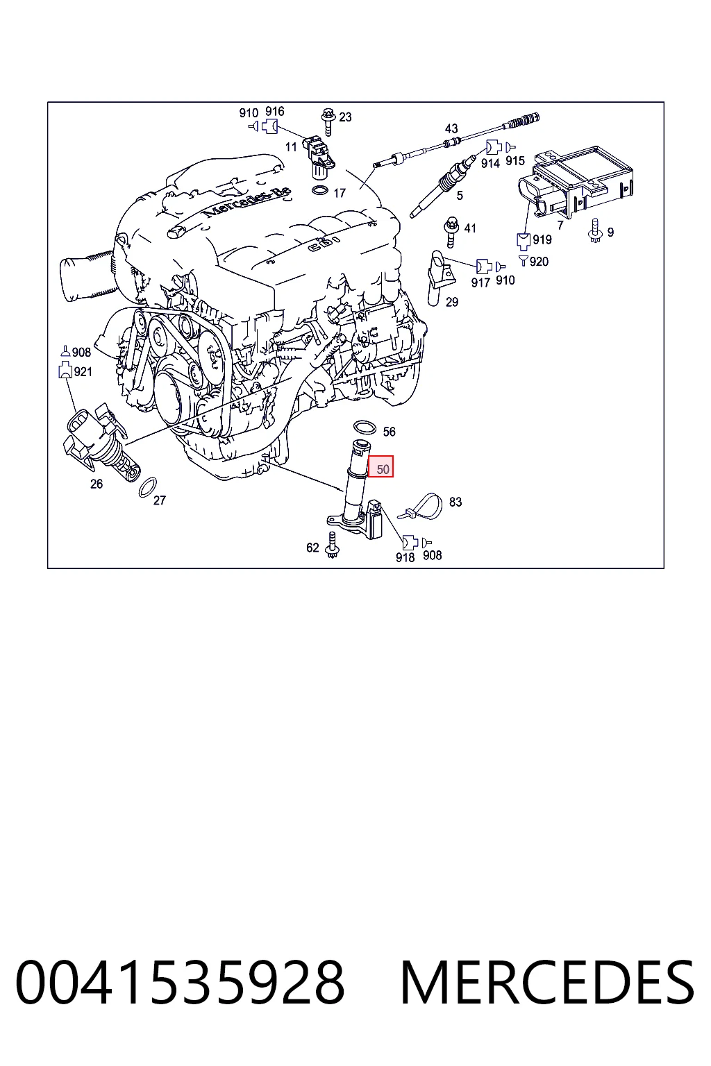 0041535928 Mercedes Sensor do nível de óleo de motor