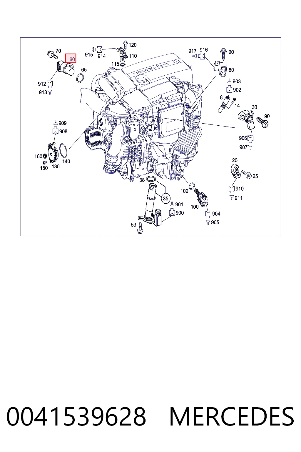 0041539628 Mercedes Sensor de posição da árvore distribuidora