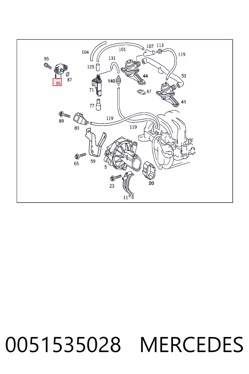 0051535028 Mercedes Sensor de pressão no coletor de admissão, MAP