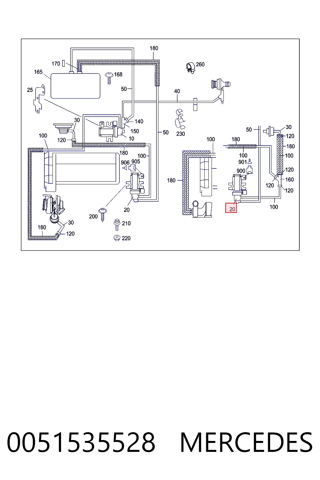 0051535528 Mercedes Convertidor de pressão (solenoide) de supercompressão