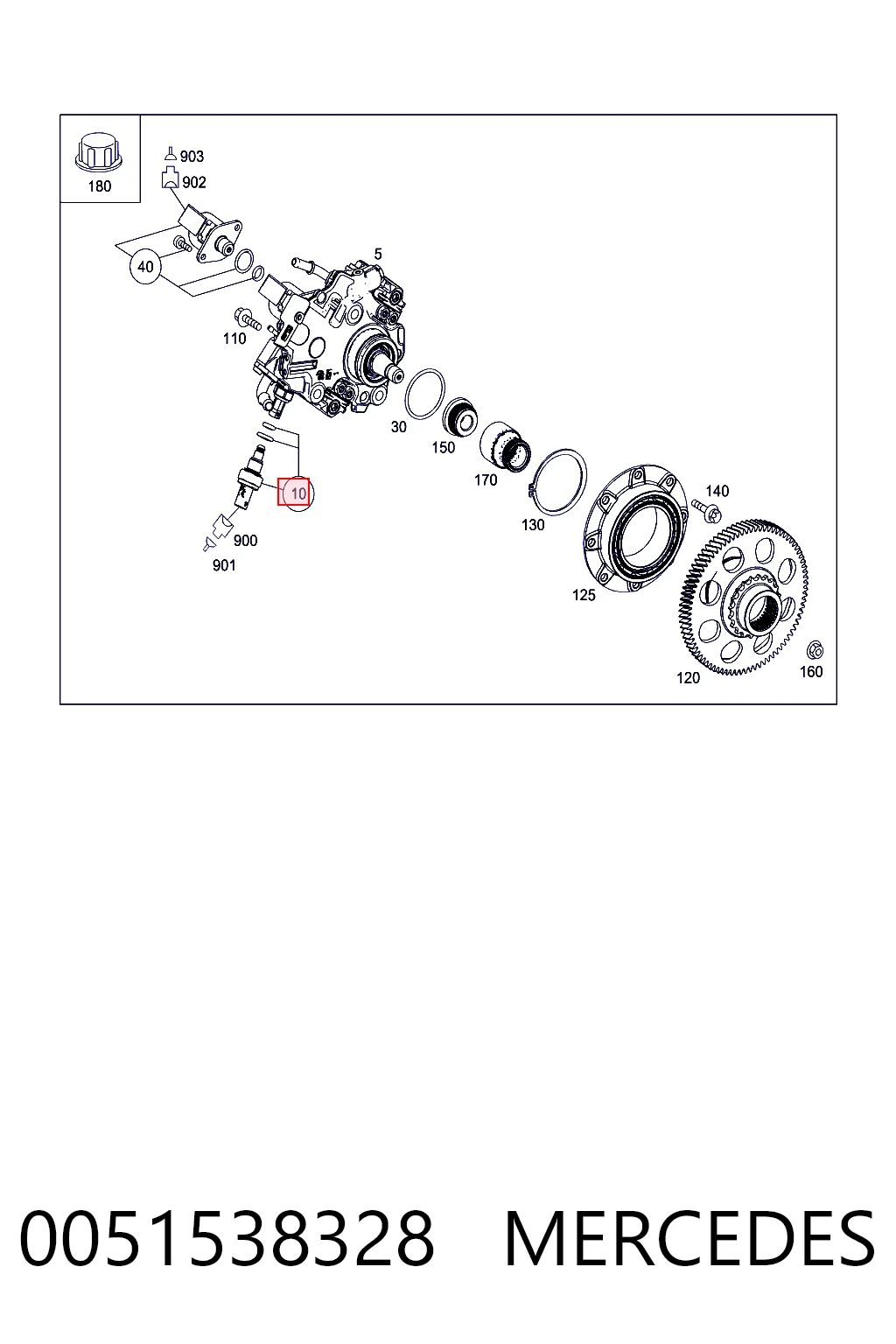 0051538328 Mercedes Sensor de temperatura de combustível