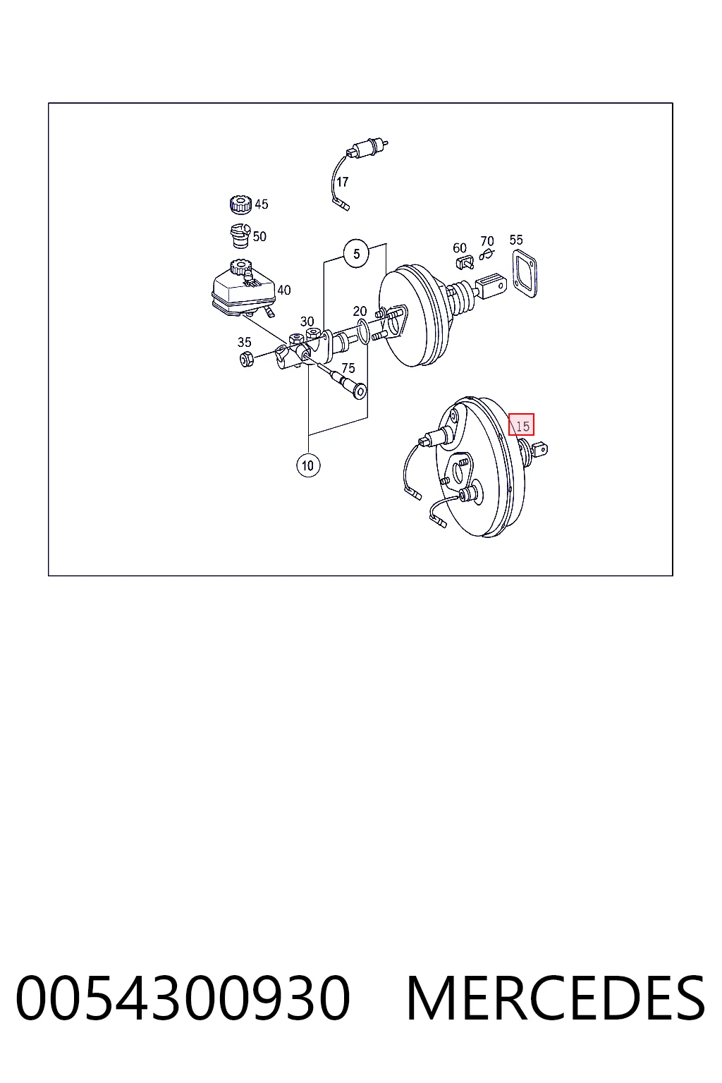 Reforçador dos freios a vácuo para Mercedes G I W463