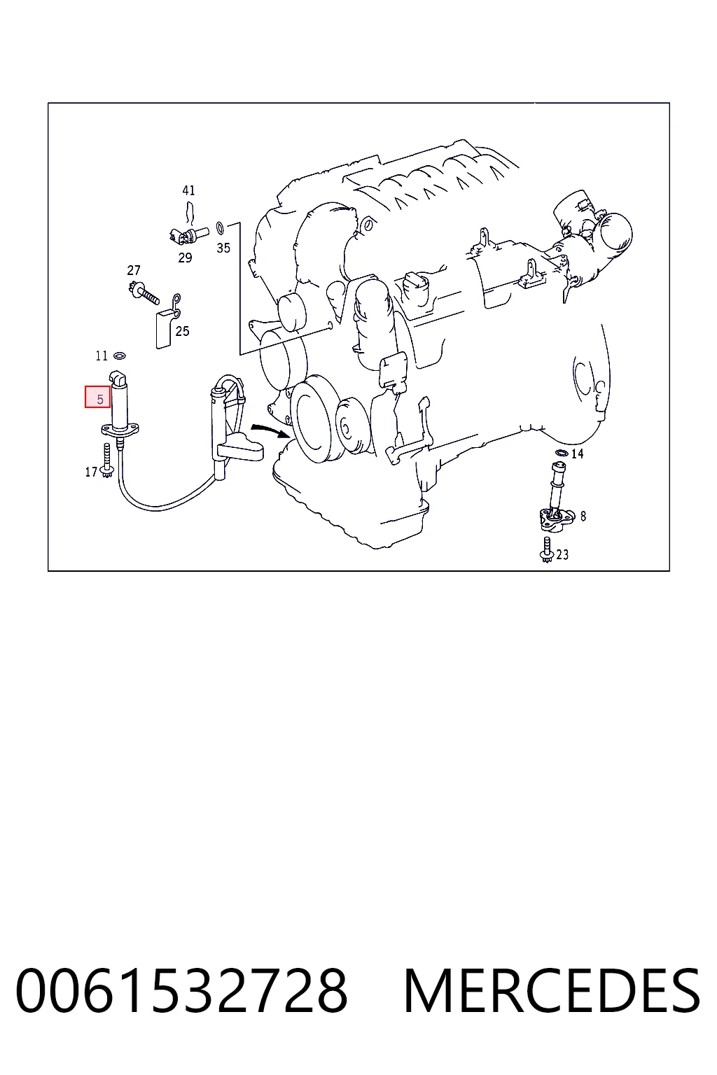 0061532728 Mercedes Sensor do nível de óleo de motor