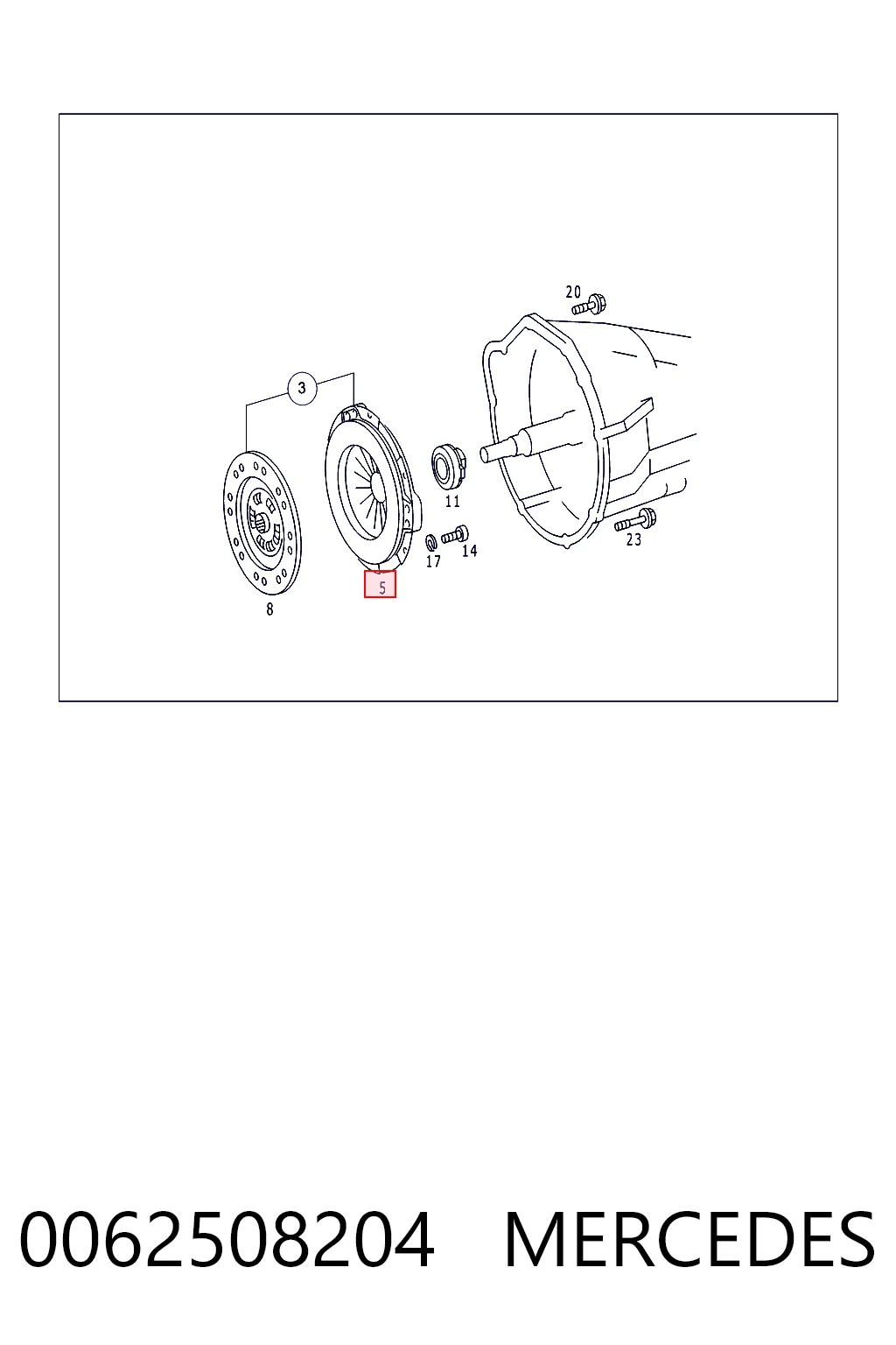  Cesta de embraiagem Mercedes E carrinha (S210) (1996 - 2003) 