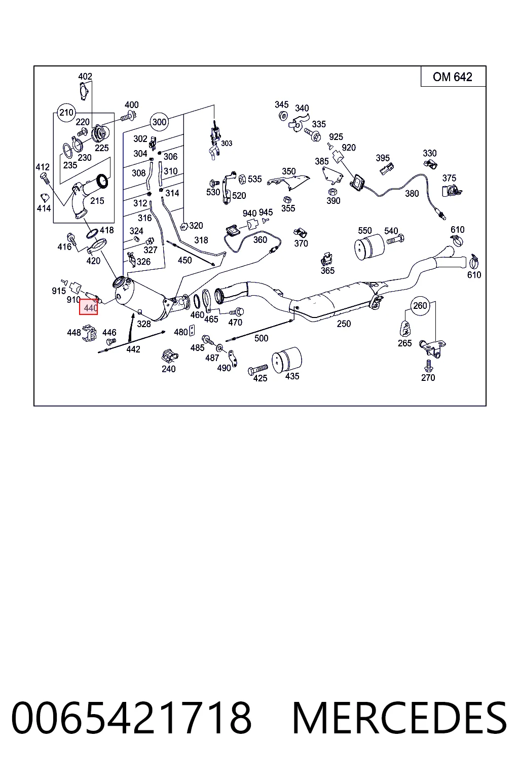 0065421718 Mercedes Sonda lambda, sensor de oxigênio até o catalisador
