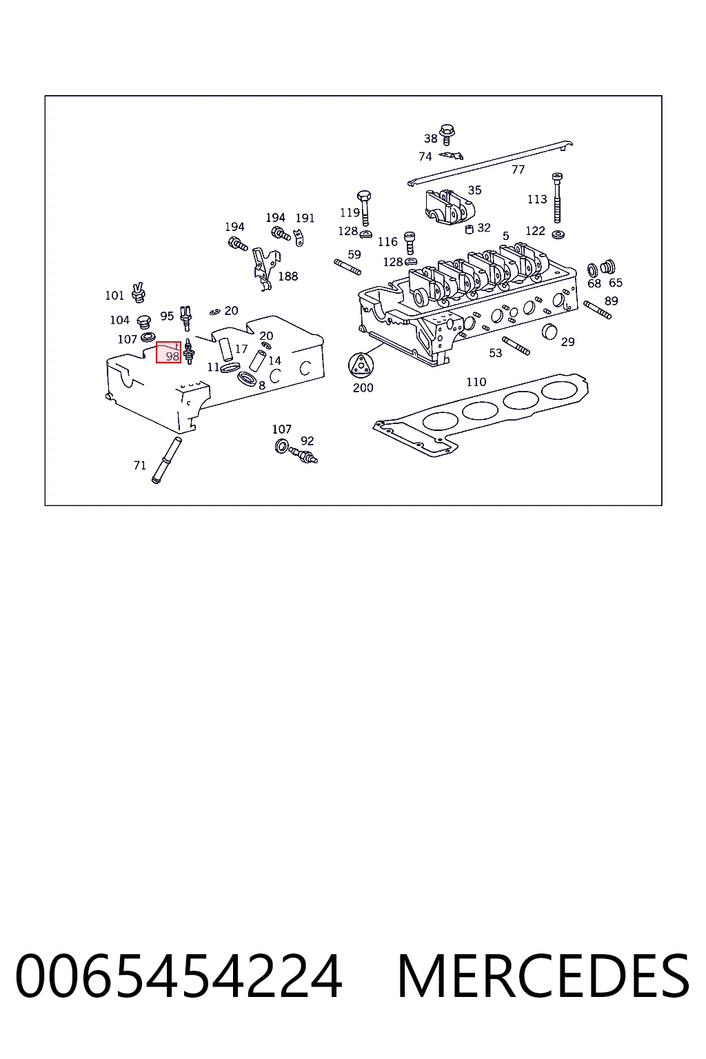 0065454224 Mercedes Sensor de temperatura do fluido de esfriamento (de ativação de ventilador do radiador)