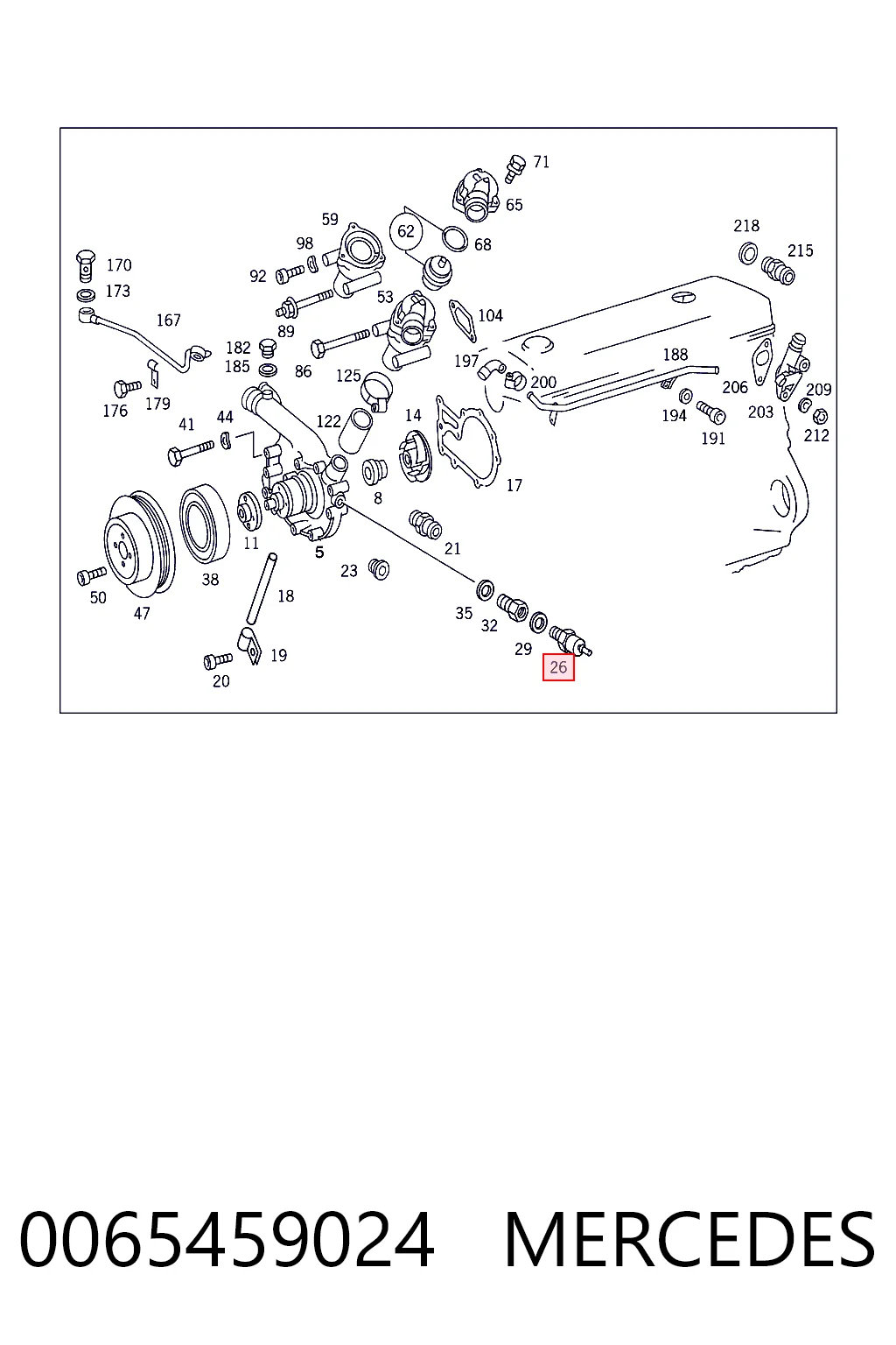 0065459024 Mercedes Sensor de temperatura do fluido de esfriamento