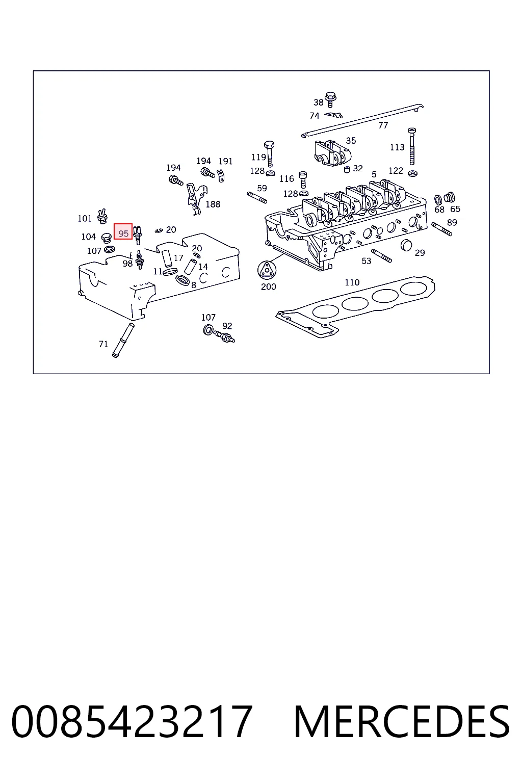 0085423217 Mercedes Sensor de temperatura do fluido de esfriamento