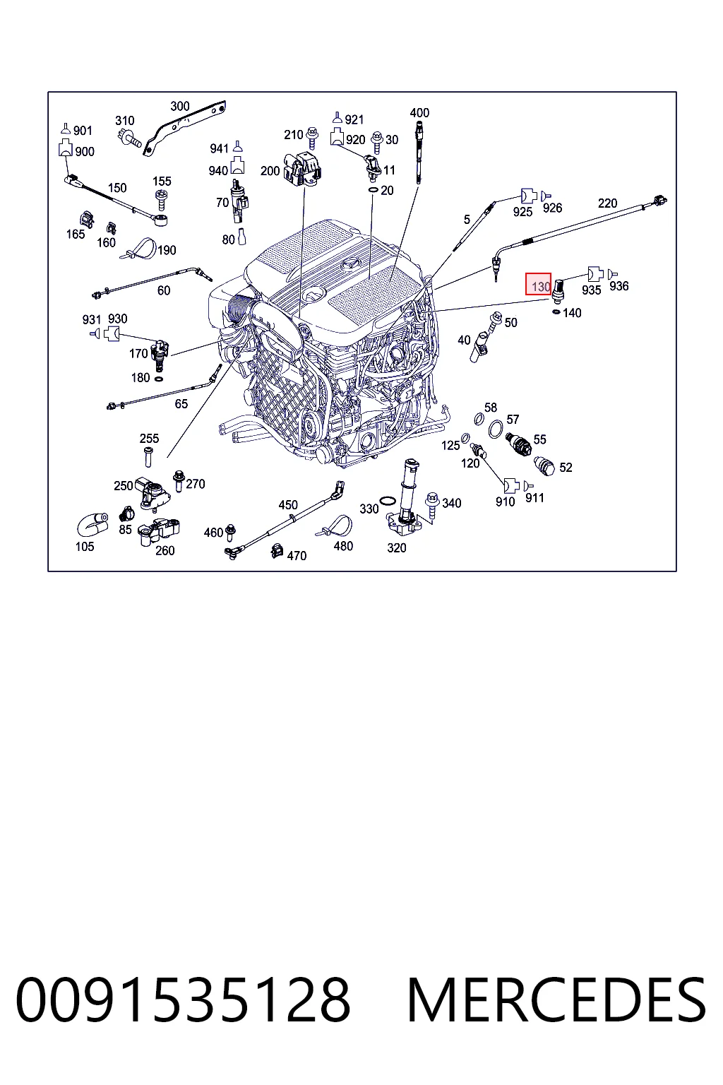0091535128 Mercedes Sensor de pressão dos gases de escape