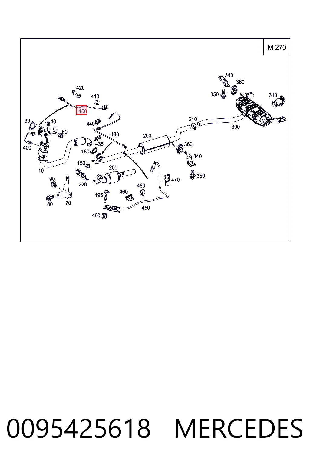 0095425618 Mercedes Sonda lambda, sensor de oxigênio até o catalisador