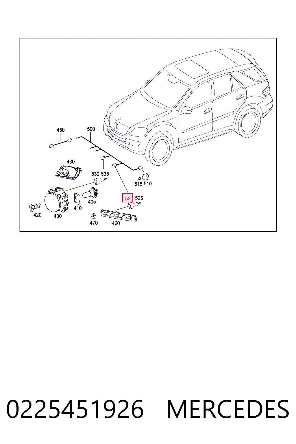 0225451926 Mercedes Conector universal