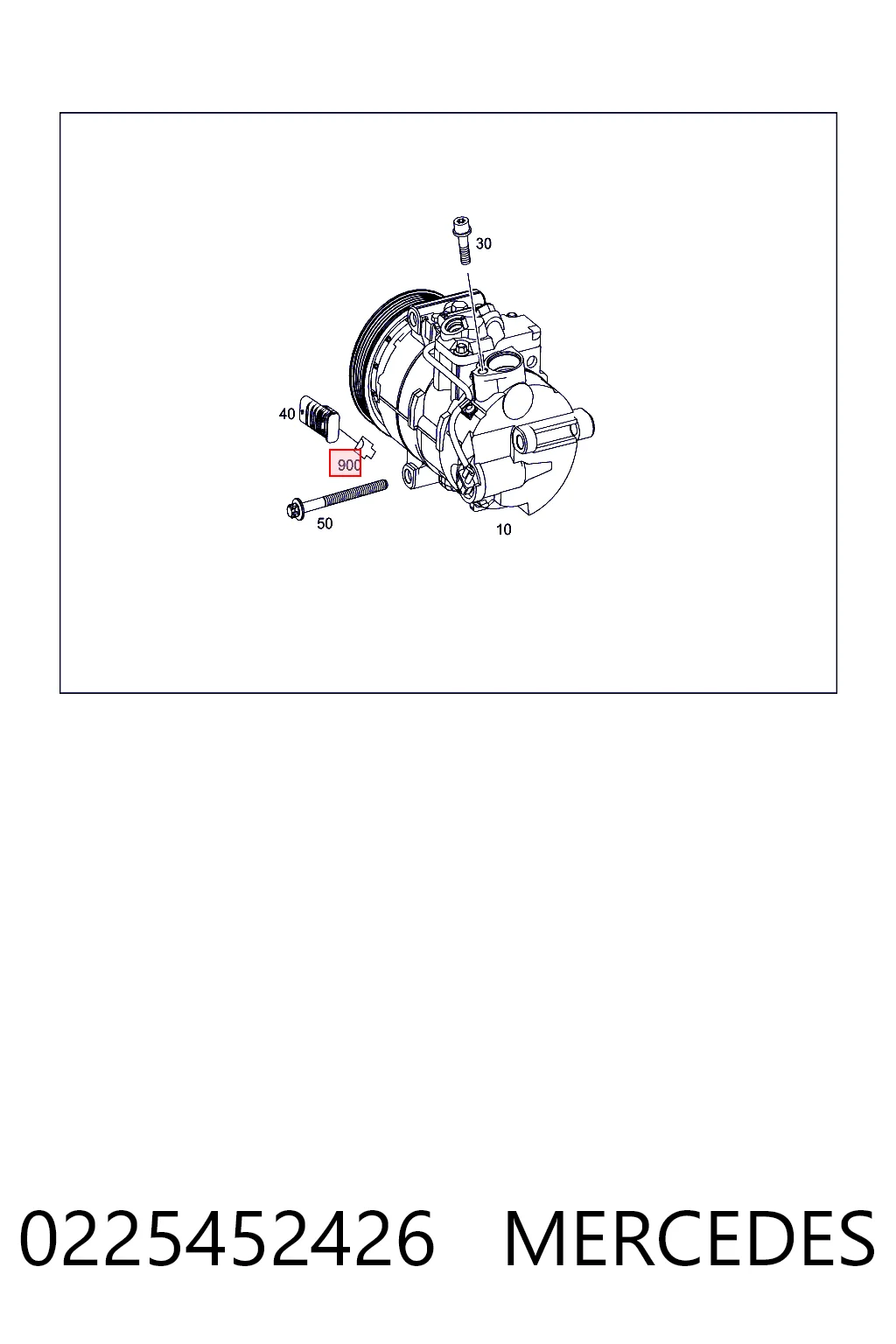 0225452426 Mercedes Polia do compressor de aparelho de ar condicionado