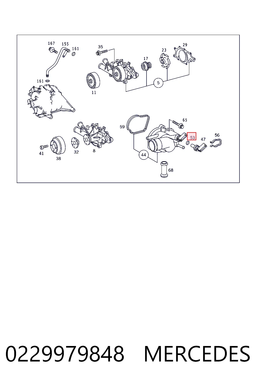 0229979848 Mercedes Vedante anular de sensor de temperatura do fluido de esfriamento