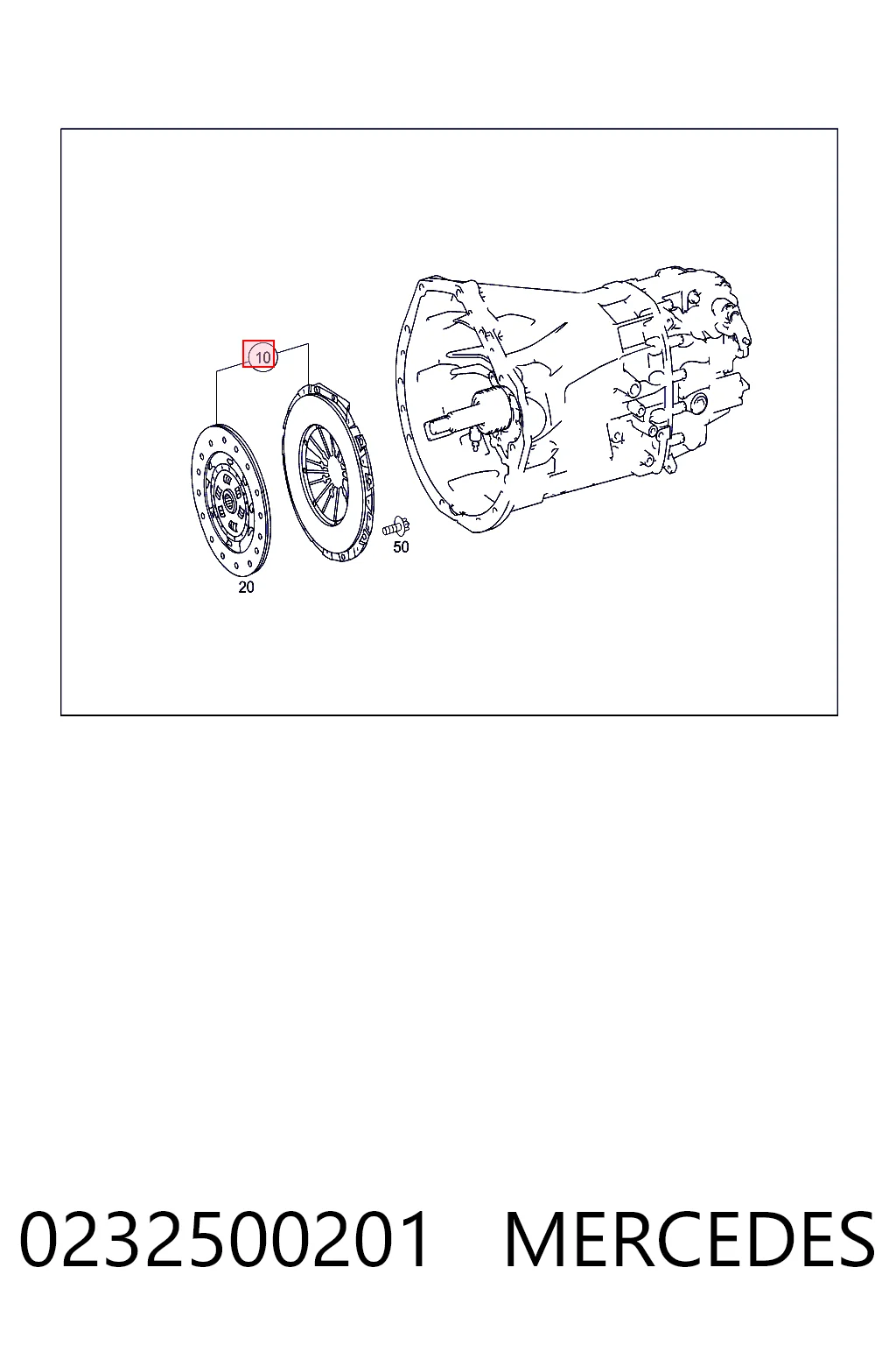 0232500201 Mercedes Kit de embraiagem (3 peças)