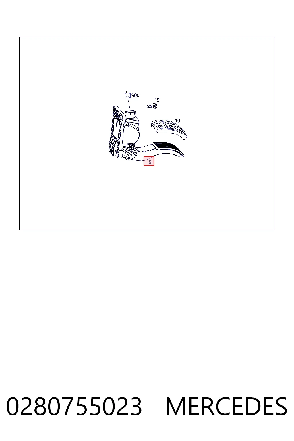 280755023 VAG Pedal de gás (de acelerador)