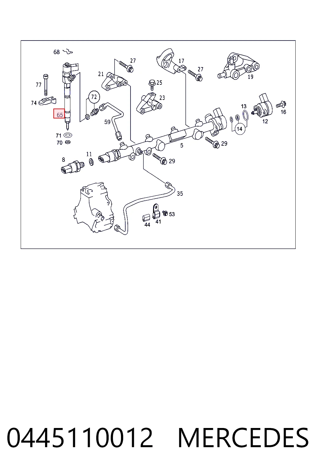 0445110012 Mercedes Injetor de injeção de combustível