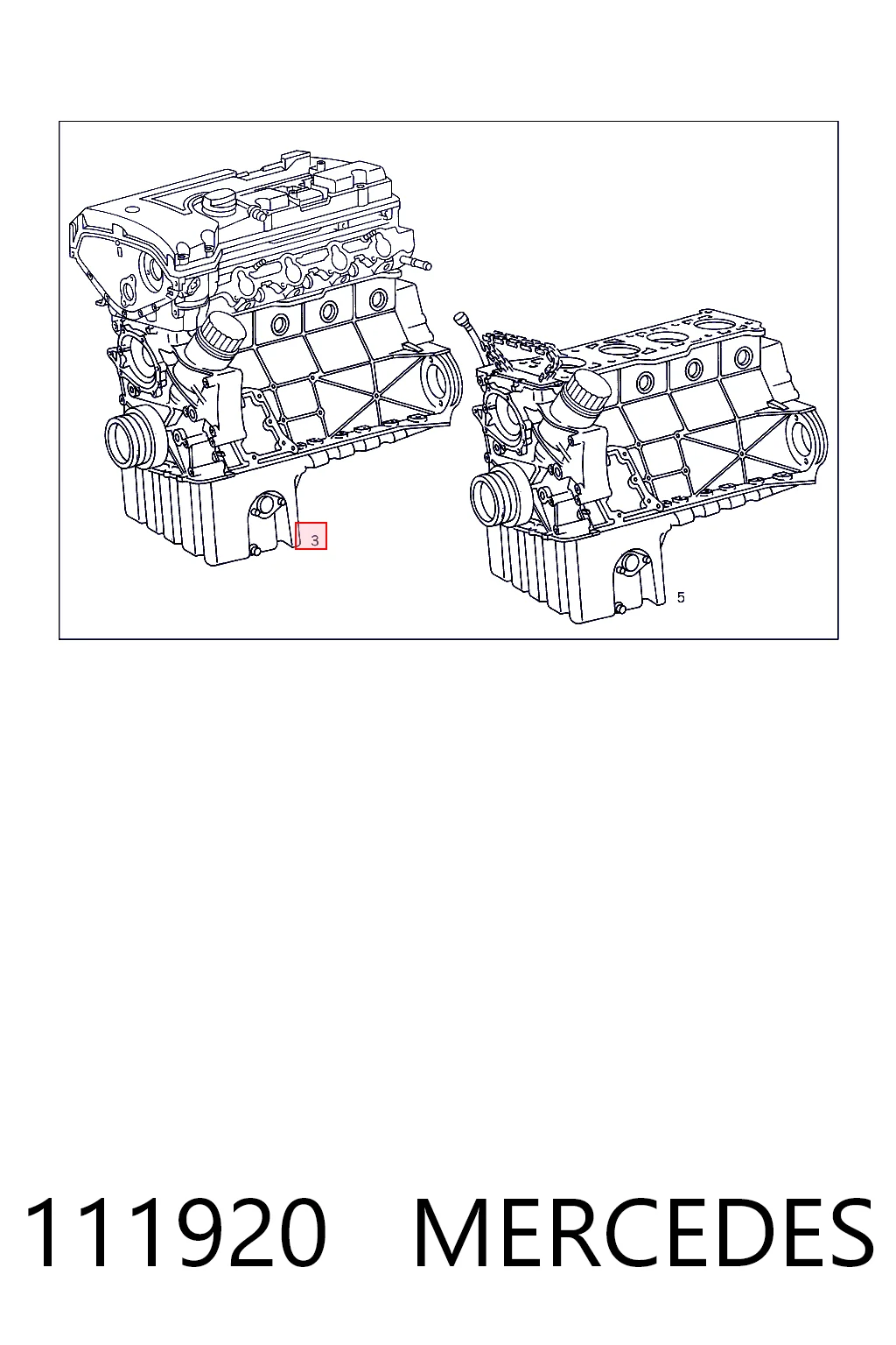 111920 Mercedes Motor montado