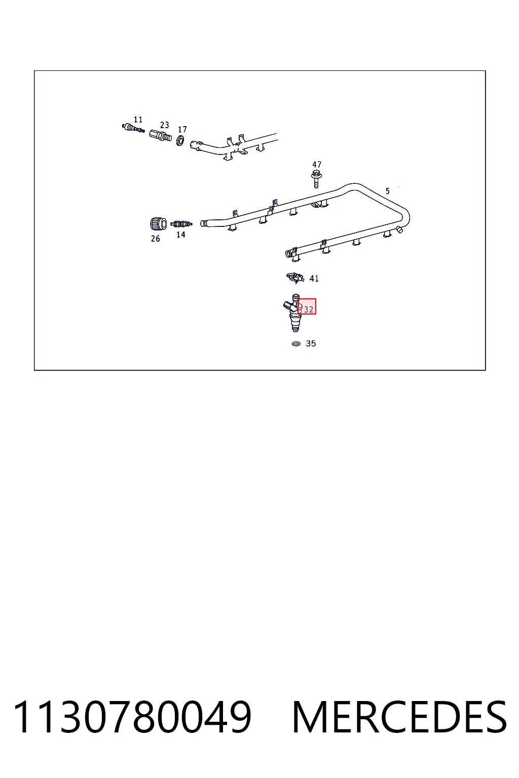 1130780049 Mercedes Injetor de injeção de combustível