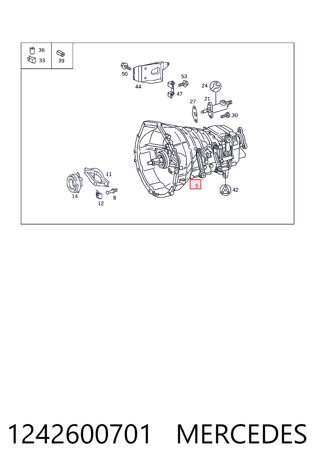 Caixa de Mudança montada (caixa mecânica de velocidades) para Mercedes E  T124