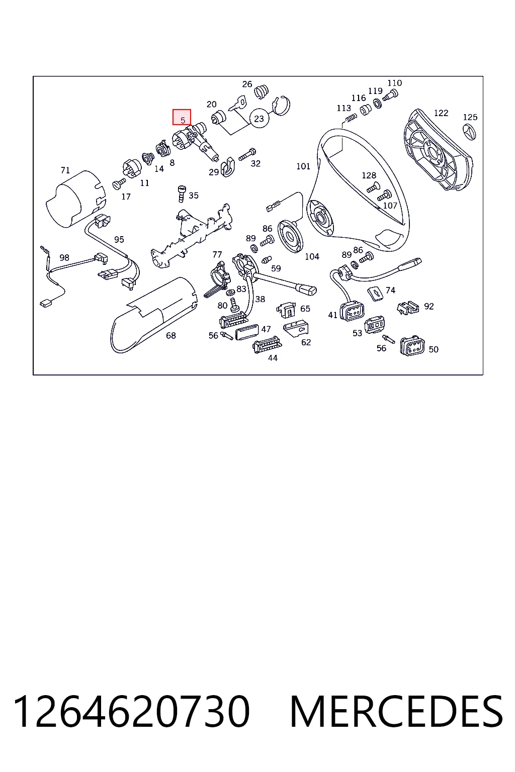 Fecho de ignição para Mercedes E  W123