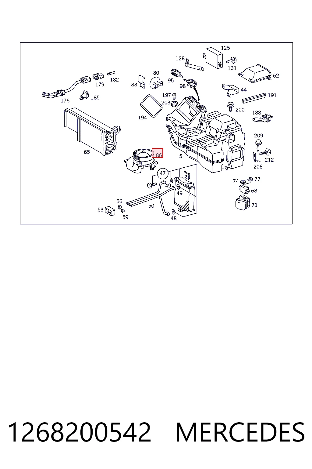 Motor de ventilador de forno (de aquecedor de salão) para Mercedes S  W126