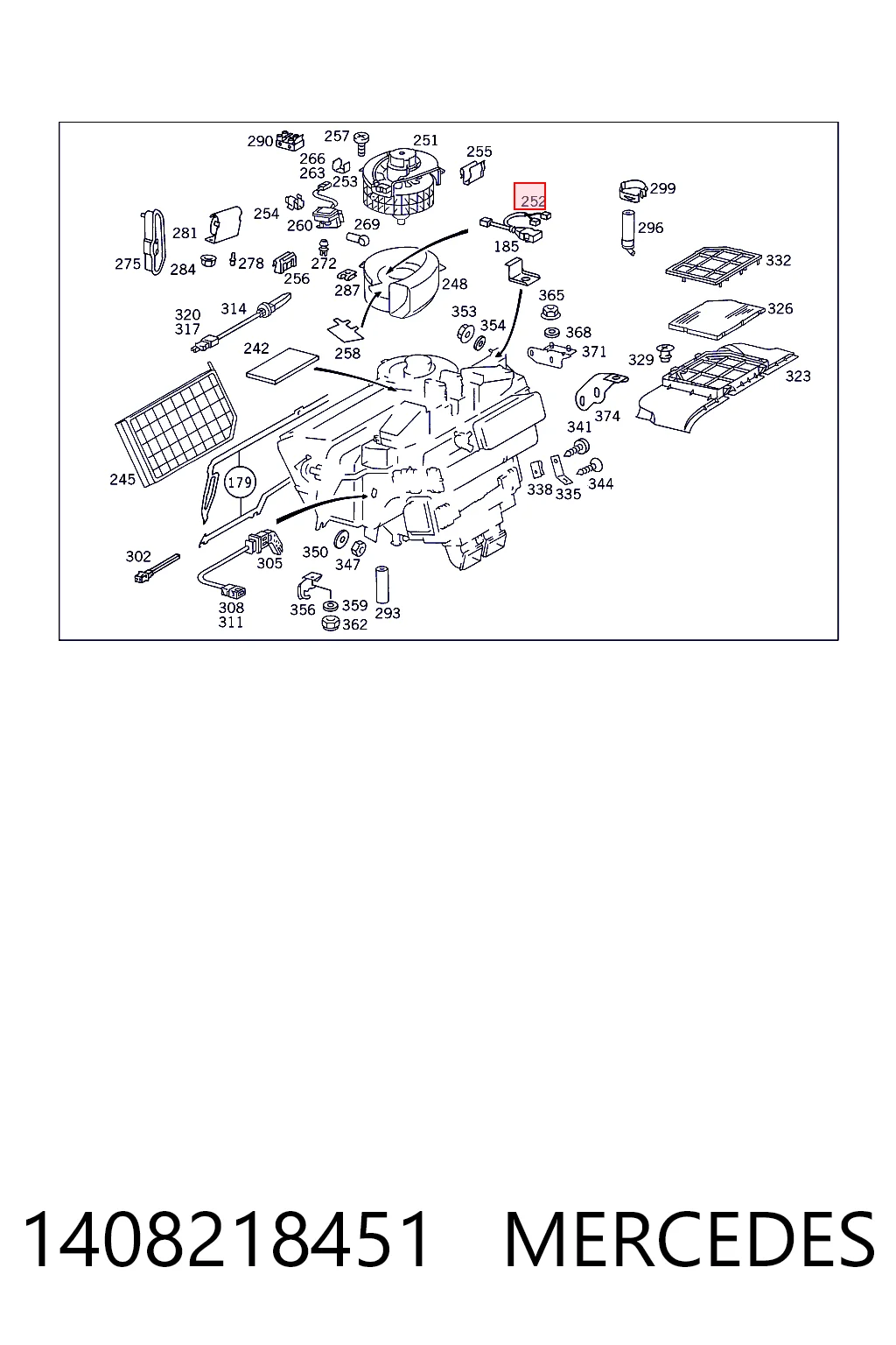 1408218451 Mercedes Resistor (resistência) de ventilador de forno (de aquecedor de salão)