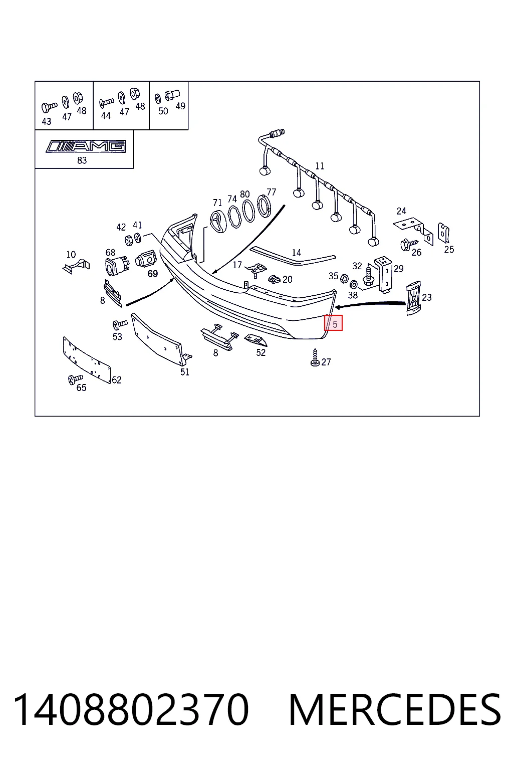 Pára-choque dianteiro para Mercedes S  W140