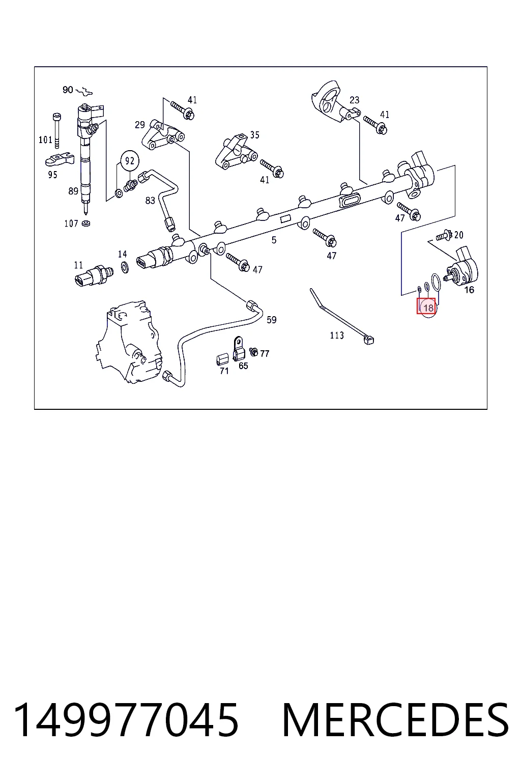 A0149977045 Bosch Kit de reparação de regulador de pressão de combustível