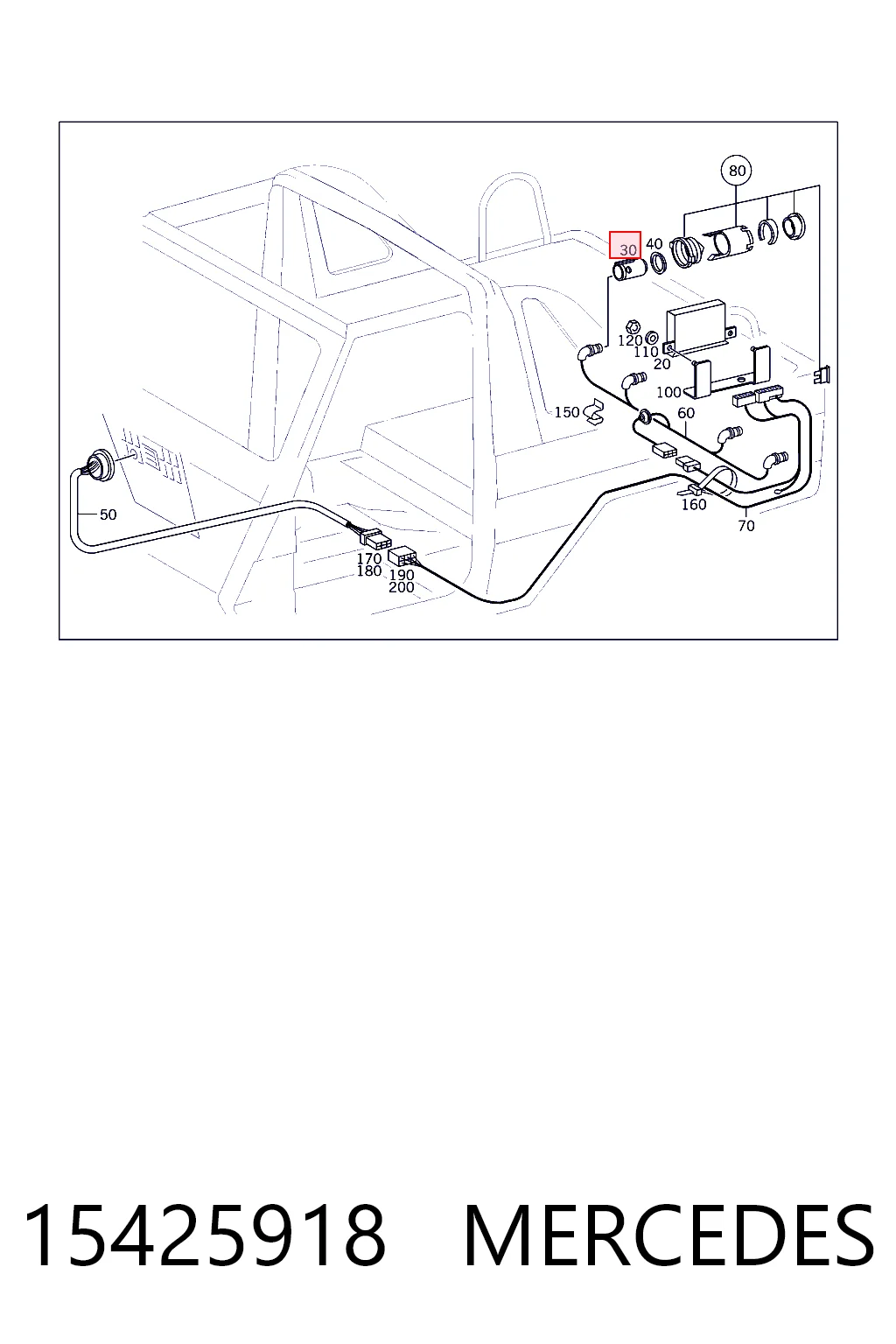 15425918 Mercedes Sensor dianteiro de sinalização de estacionamento (sensor de estacionamento)