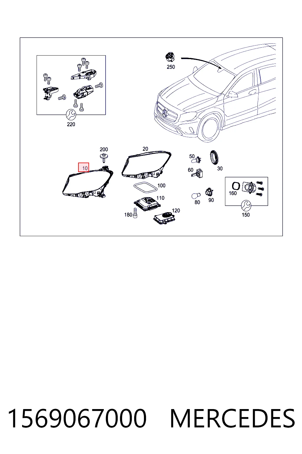 1569067000 Mercedes Luz direita