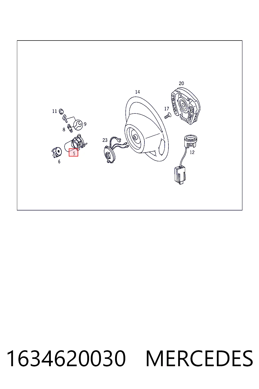 Fecho de ignição para Mercedes ML/GLE  W163
